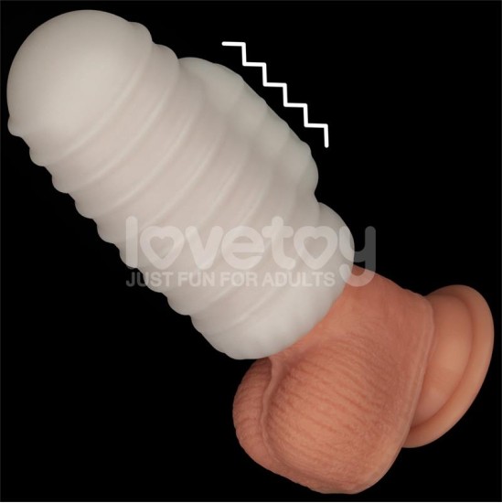 Lovetoy Knights Ring Vibrating Dual Purpose Sleeve Wavy