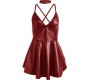 Subblime Dresses SUBBLIME - 955403 DRESS WITH BURGUNDY LEATHER STRAPS L/XL