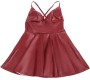 Subblime Dresses SUBBLIME - 955403 DRESS WITH BURGUNDY LEATHER STRAPS L/XL