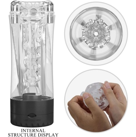 Pretty Love TAMARA MALE MASTURBATOR MULTI-SPEED VIBRATOR BLACK