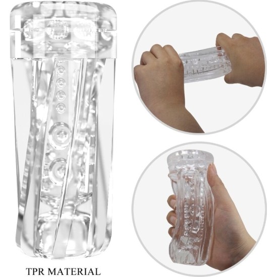 Pretty Love TAMARA MALE MASTURBATOR MULTI-SPEED VIBRATOR BLACK