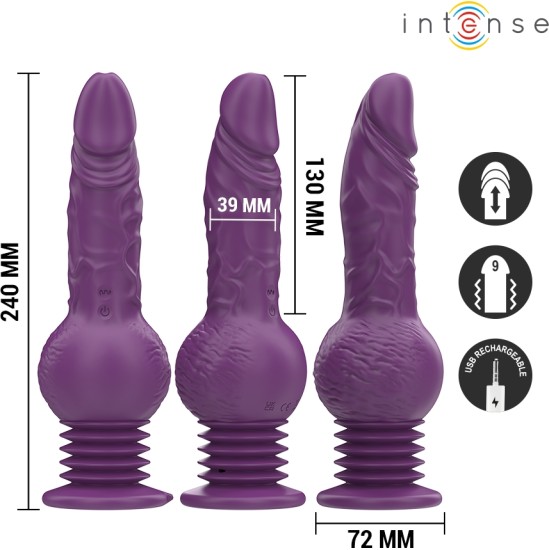 Intense Fun INTENSE - TATUM MULTIFUNCTION VIBRATOR WITH UP AND DOWN VIBRATION 24 CM PURPLE