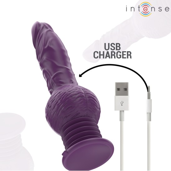 Intense Fun INTENSE - TATUM MULTIFUNCTION VIBRATOR WITH UP AND DOWN VIBRATION 24 CM PURPLE