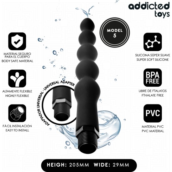 Addicted Toys ANAL CLEANER WITH UNIVERSAL ADAPTER MODEL 5