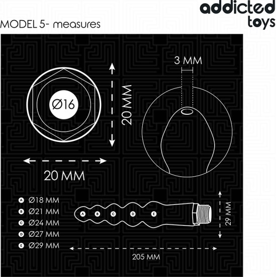 Addicted Toys ANAL CLEANER WITH UNIVERSAL ADAPTER MODEL 5