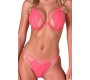 Passion Woman Sets PASSION - RESILQUE BRA + THONG SET TOMATO RED S/M
