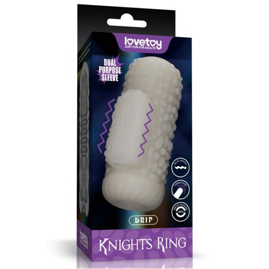 Lovetoy Knights Ring Vibrating Dual Purpose Sleeve Drip