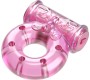 Baile Вибрационное кольцо для пениса с презервативом розового цвета