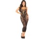 Leg Avenue Dresses LEG AVENUE - БЕСШОВНОЕ ПРИТАЛЕННОЕ ДЛИННОЕ ПЛАТЬЕ ЧЕРНОГО ЦВЕТА ОДИН РАЗМЕР