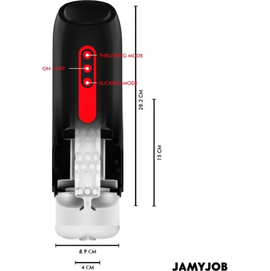 Jamyjob АВТОМАТИЧЕСКИЙ ВАГИНАЛЬНЫЙ МАСТУРБАТОР PHANTOM 5 РЕЖИМОВ ВСАСЫВАНИЯ И ТОЛЧКА