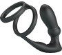 Pretty Love EMONI PENIS RING + ANAL PLUG 12 VIBRATIONS BLACK