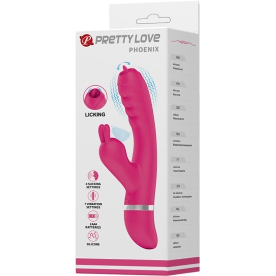 Pretty Love PHOENIX MULTIFUNCTION RABBIT VIBRATOR PINK