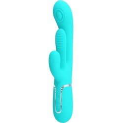 Pretty Love SHANIA TRIPLE RABBIT MULTIFUNCTION VIBRATOR 3 IN 1 BLUE