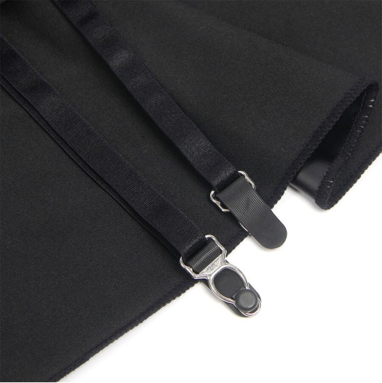 Subblime Dresses SUBBLIME - 957704 LACE ZIPPER LEATHER DRESS BLACK S/M