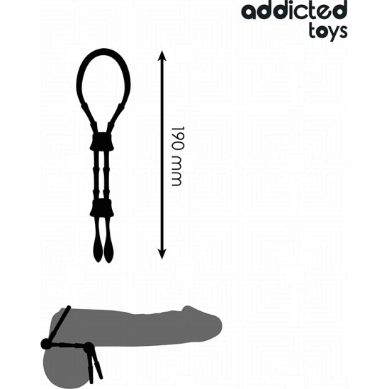 Addicted Toys ADJUSTABLE SILICONE ROPE FOR THE PENIS