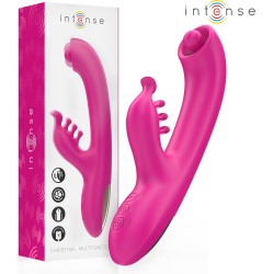 Intense Fun INTENSE - CHRISTINA MULTIFUNCTION RABBIT VIBRATOR 22.5 CM PINK