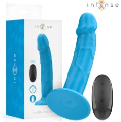 Intense Fun INTENSE - PHOEBE REALISTIC VIBRATOR 10 VIBRATIONS BLUE REMOTE CONTROL