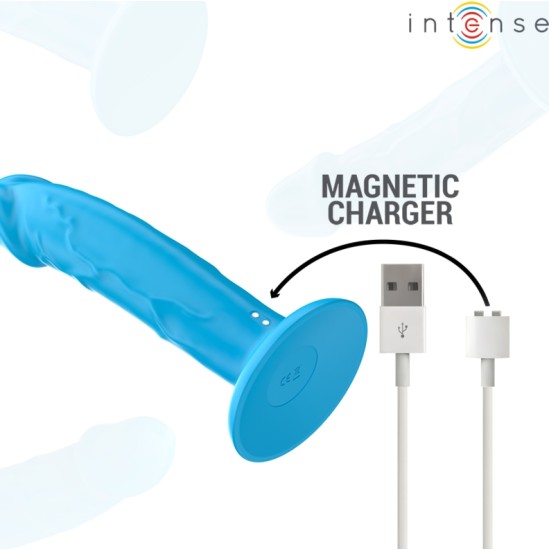 Intense Fun INTENSE - PHOEBE REALISTIC VIBRATOR 10 VIBRATIONS BLUE REMOTE CONTROL