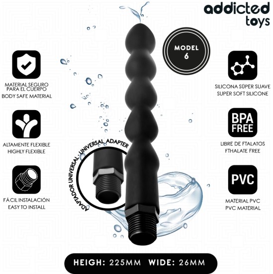 Addicted Toys ANAL CLEANER WITH UNIVERSAL ADAPTER MODEL 6
