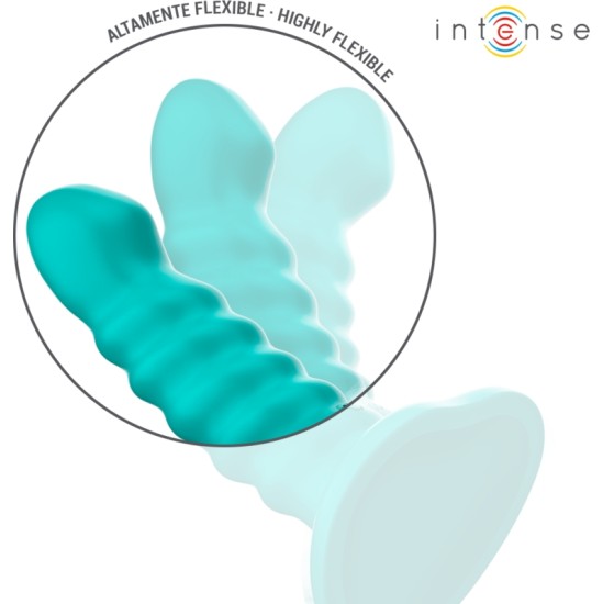 Intense Fun INTENSE - BUFFY VIBRATOR SIZE S SPIRAL DESIGN 10 VIBRATIONS BLUE REMOTE CONTROL