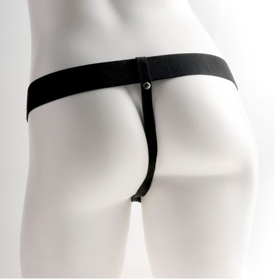 Fetish Fantasy Series ADJUSTABLE HARNESS REALISTIC PENIS WITH BALLS RECHARGEABLE AND VIBRATOR 23 CM