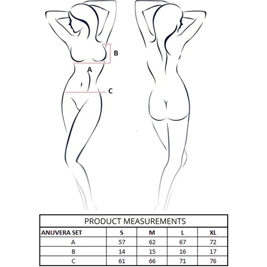 Passion Woman Sets PASSION - ANUVERA BRA + THONG SET WHITE L/XL