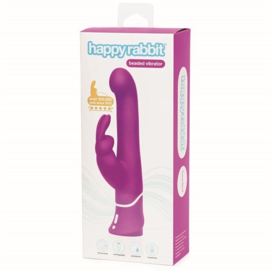 Happy Rabbit Vibe Rotator Beaded G-Spot Purple