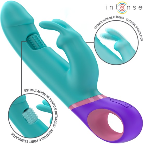 Intense Fun INTENSE — MONICA RABBIT VIBRATORS AR GROZĒJOŠU G-PUNKTA STIMULĀTORU BLUE