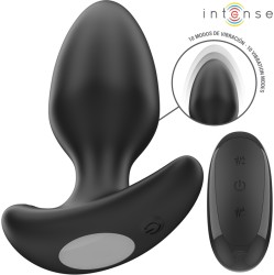 Intense Anal Toys INTENSE - JOEY ANAL PLUG 10 VIBRATIONS BLACK REMOTE CONTROL