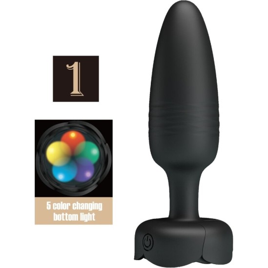 Pretty Love TARION ANAL PLUG WITH LED LIGHT BLACK 12.5 CM