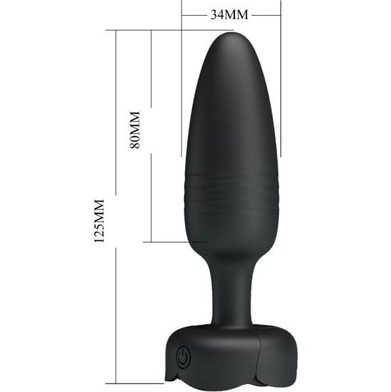 Pretty Love TARION ANAL PLUG WITH LED LIGHT BLACK 12.5 CM