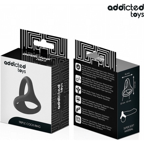Addicted Toys THICK TRIPLE PENIS RING