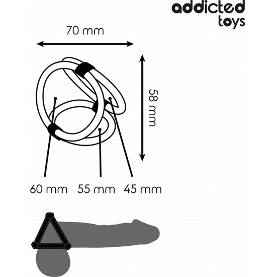 Addicted Toys TRIPLE PENIS RING