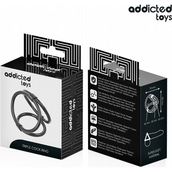Addicted Toys TRIPLE PENIS RING