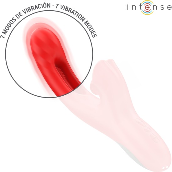 Intense Fun INTENSE - JESSICA MULTIFUNCTION VIBRATOR CLITORIS STIMULATION 24.8 CM RED