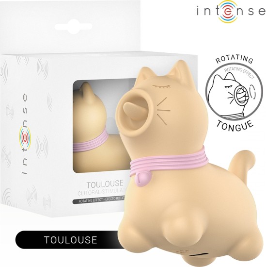 Intense Fun INTENSE - TOULOUSE STIMULATOR WITH 360º ROTATING TONGUE YELLOW