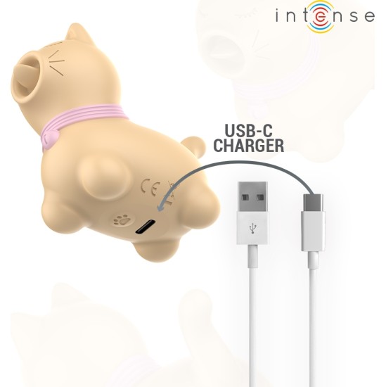 Intense Fun INTENSE - TOULOUSE STIMULATOR WITH 360º ROTATING TONGUE YELLOW