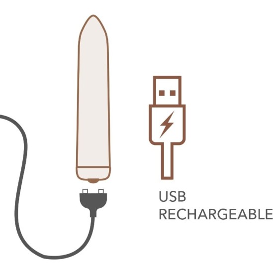 Rocks-Off RECHARGEABLE VIBRATING BULLET GOLDEN ROSE