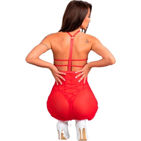 Livco Corsetti Sets LIVCO CORSETTI FASHION - SANTAS CANDY LC 90722 CHRISTMAS CHEMISE + THONG L/XL