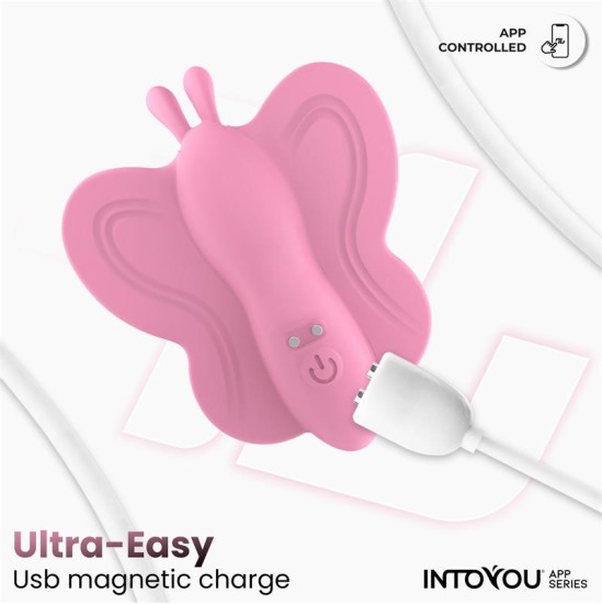 Intoyou App Series Wingy Butterfly Vibrator with App Pink
