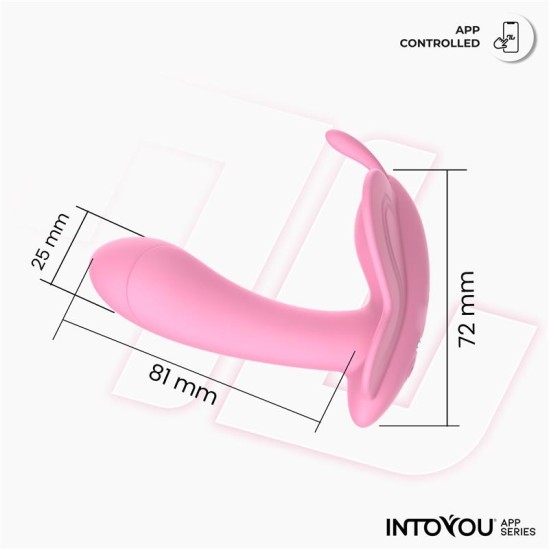 Intoyou App Series Wingy Butterfly Vibrator with App Pink