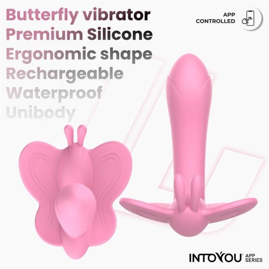 Intoyou App Series Wingy Butterfly Vibrator with App Pink