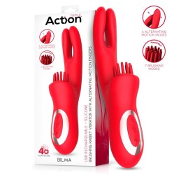 Action Bilma Vibe with Brushing Clit Stimulator and Alternating Function