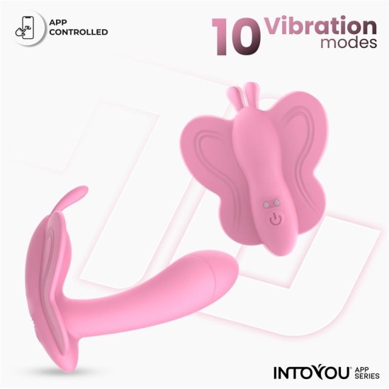 Intoyou App Series Wingy Butterfly Vibrator with App Pink