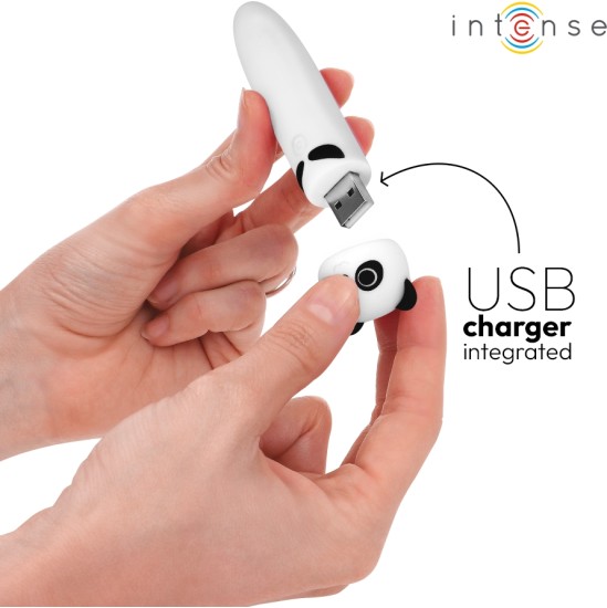 Intense Fun INTENSE - POH PANDA VIBRATING BULLET USB RECHARGEABLE 10 X 2.2 CM