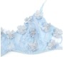 Subblime Sets SUBBLIME - 957629 FLOWER EMBROIDERED BRA AND PANTIES SET SKY BLUE S/M