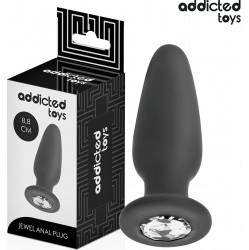 Addicted Toys ANAL PLUG WITH JEWEL SILICONE SIZE S 8.8 CM