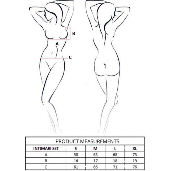 Passion Woman Sets PASSION - INTIMARI BRA + PANTIES SET PINK L/XL