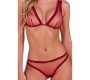 Passion Woman Sets PASSION - BELISSANA BRA + THONG SET BURGUNDY S/M