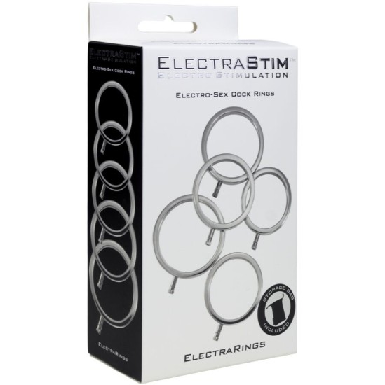 Electrastim ELECTRARINGS METAL PENIS RINGS PACK OF 5